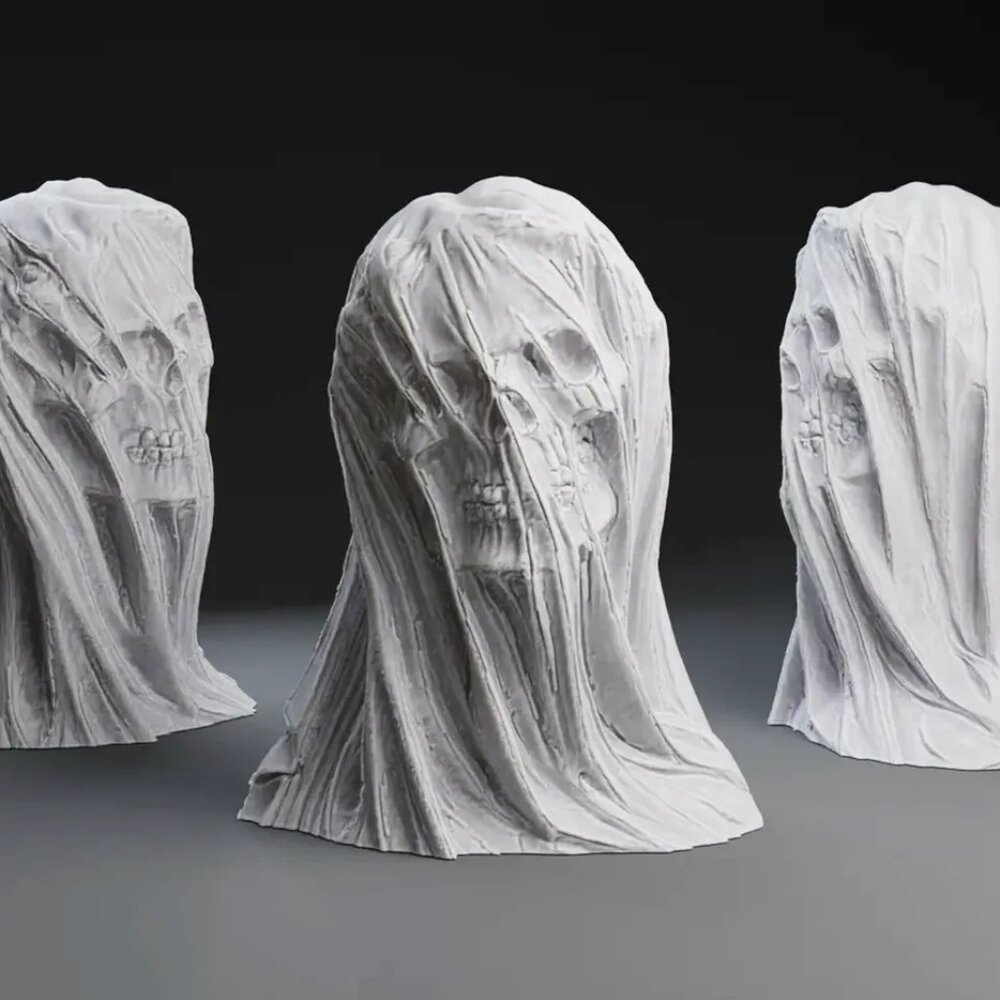 Ghost Bride Skull Planter Vase